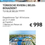 TUI TÜRKISCHE RIVIERA 21.11.25